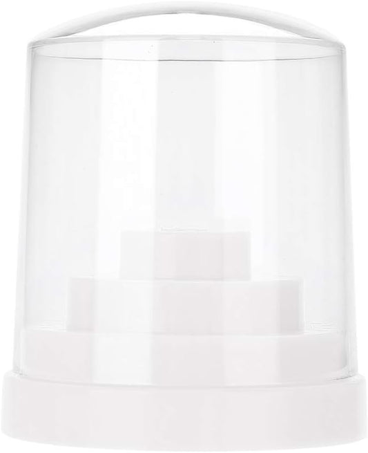 Laven Nail Drill Stand, 48 Holes Nail Art Plastic Nail Drill Stand Holder Drill Bit Display Organizer Box Nail Drill Bit Display(White)