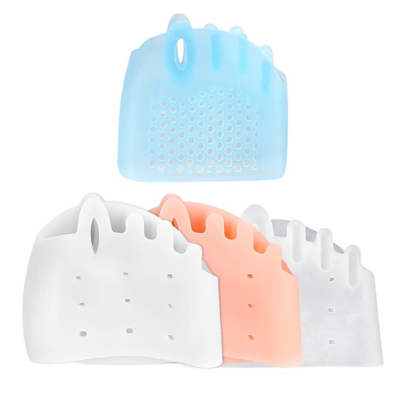 Metatarsal Pads, Silicone Toe Separator,Toe Spacers, Ball of Foot Cushions, Breathable & Soft, For Toe Overlapping Hammertoe Yoga Practice (4sets)