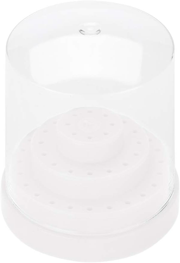 Laven Nail Drill Stand, 48 Holes Nail Art Plastic Nail Drill Stand Holder Drill Bit Display Organizer Box Nail Drill Bit Display(White)
