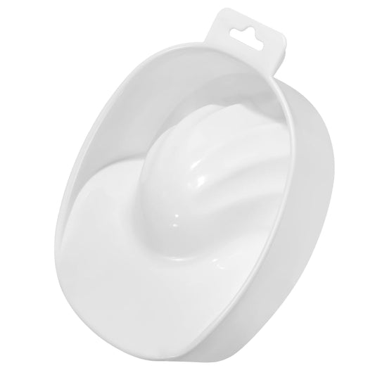 FRCOLOR Rectangular Manicure Bowl Nail Art Bowl for Soaking White Plastic Soak Tray