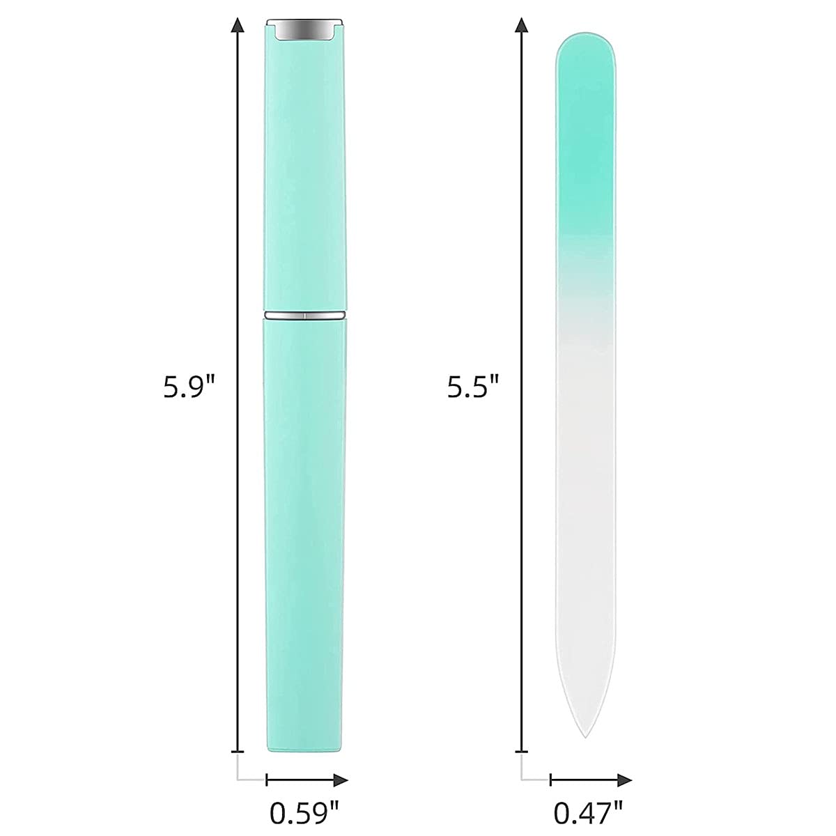 5 Pack Glass Nail Files with Case Crystal Glass Fingernail Files Double Sided Glass Nail File Mixed Color Manicure Set for Gentle Nail Care Christmas Gifts Stocking Stuffers for Women