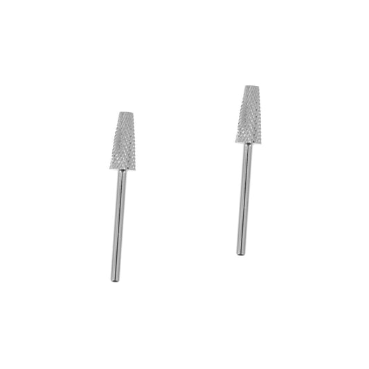 minkissy 2pcs Nail Art Drill Bits Tungsten Carbide Manicure Grinding for Natural and Artificial Nails Compact for Home Salon Use for Beginners and Professionals