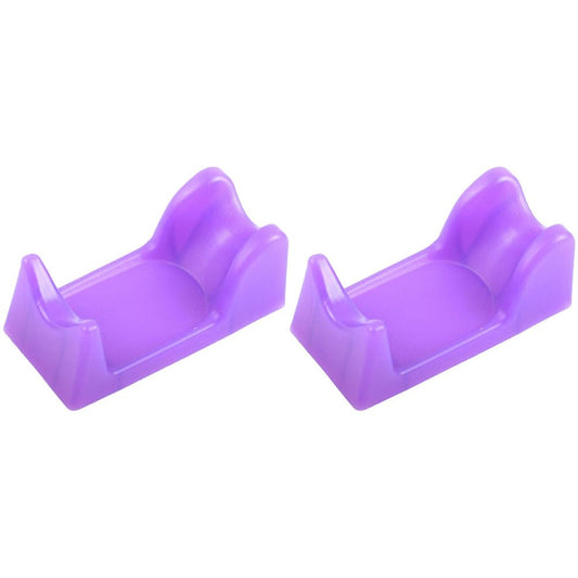 Nail Drill Handle Holder Stand - 2 Pack Plastic Manicure Shop Supply Organizer Nail Drill Rack Handpiece Holder for Salon and Home Electric Grinder Handle - Random Color, 3.7x1.9x1.4in