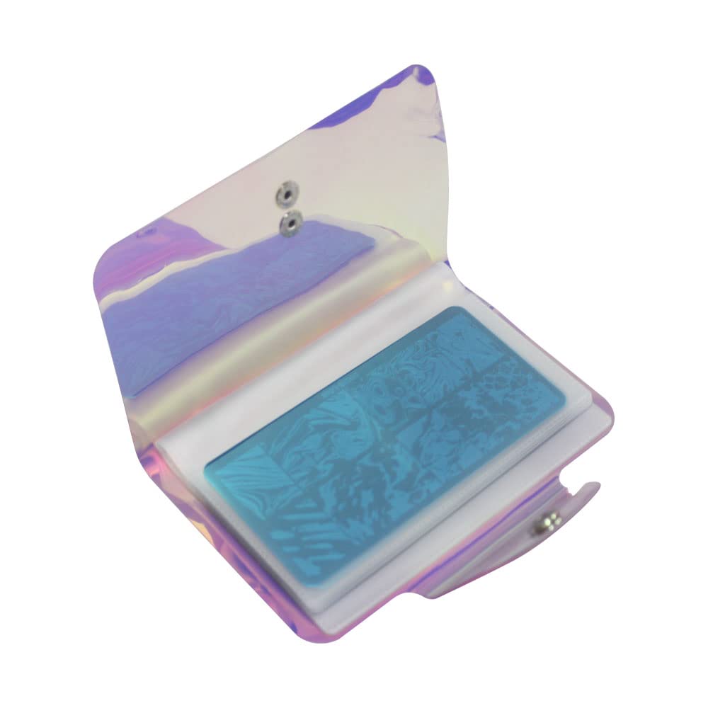 VNC Nail Art Stamp Plate Collection 20 Solts Pink Color Image Plate Organizer for 6X12cm Size Stamping Nail Art Plate