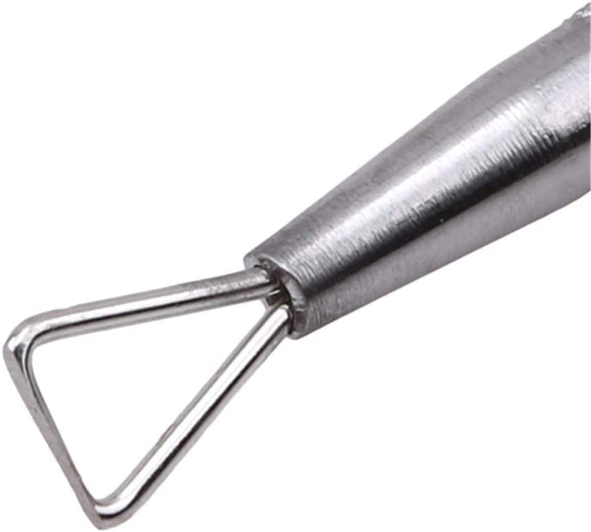 Nice & DeftCuticle Pusher Stainless Steel Nail Art Remover Tool Triangle Cuticle Peeler Scraper Remove Gel Nail Polish(Silver Color)