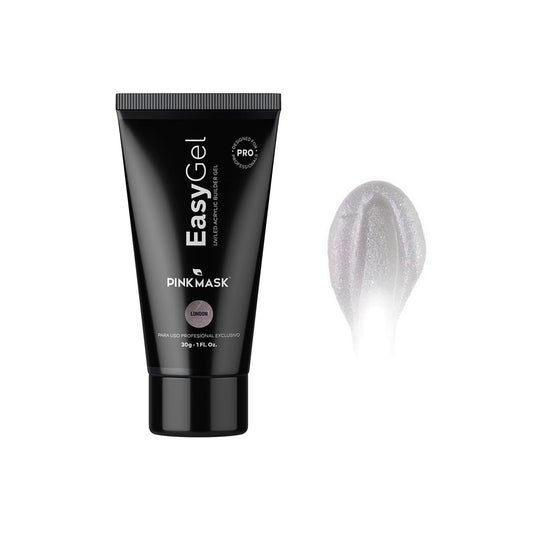 PINK MASK Easy Gel 1oz 30g-London, Professional Builder Enhancement Gel-Quick Nail Extension for Beginner DIY, Nail Strengthener-Long Lasting-Salon Quality-Thickening Solution