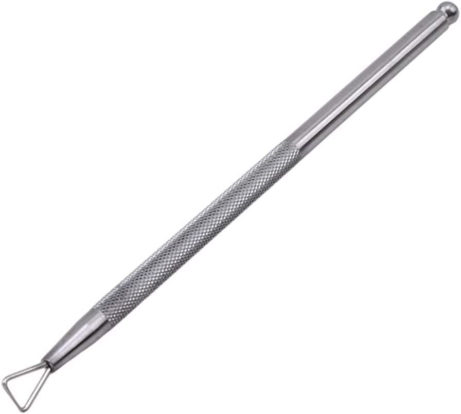 Nice & DeftCuticle Pusher Stainless Steel Nail Art Remover Tool Triangle Cuticle Peeler Scraper Remove Gel Nail Polish(Silver Color)
