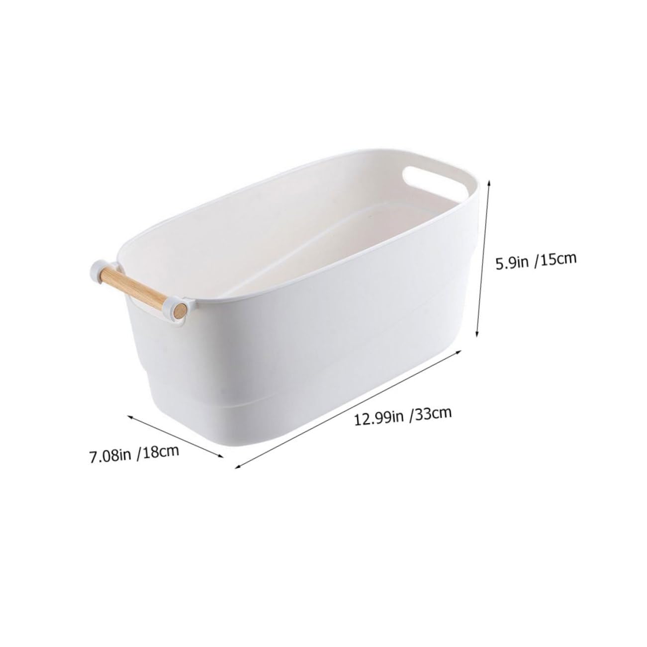 Full Hand Soak Bowl Manicure Spa Bowl Nail Soak Container Non-breakable Plastic Wooden Hand Rest