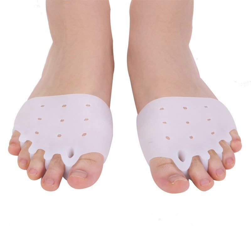 Metatarsal Pads, Silicone Toe Separator,Toe Spacers, Ball of Foot Cushions, Breathable & Soft, For Toe Overlapping Hammertoe Yoga Practice (4sets)