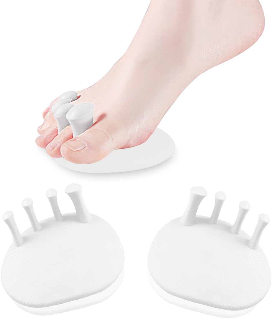 Toe Separators for Overlapping Toes Women,White Calf Trainer Toe Separators for Women,Multifunctional Bunion Corrector Thin Leg Exerciser,Suitable for Having Plantar Fasciitis,Bunions,Other Foot Pain
