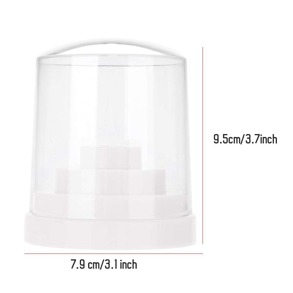 Sonew 48 Holes Nail Drill Bit Holder Professional Nail Art Plastic Drill Stand for Nail Art Drill Bit Organizer Box Holder(White)