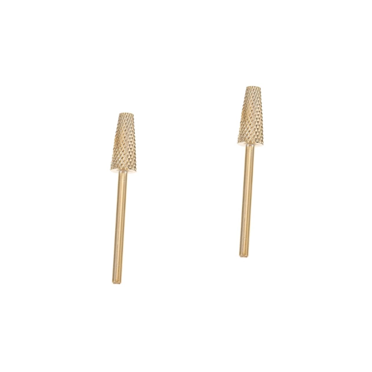 minkissy 2pcs Nail Art Grinding Bit Tungsten Drill for Electric Nail Sander for Manicure and Pedicure Lightweight Design for Easy Dead Skin Removal for Beauty Salon and Use