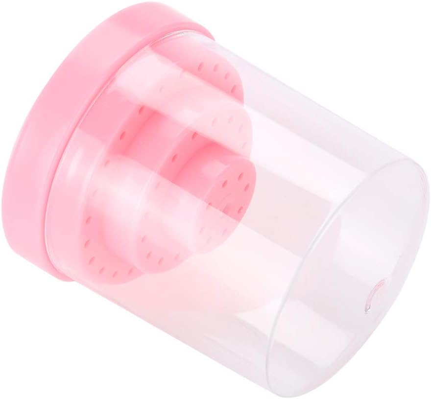 FILFEEL Nail Drill Bit Holder, 48 Holes Stand Display Organizer Box with Plastic Nail Art Accessories()