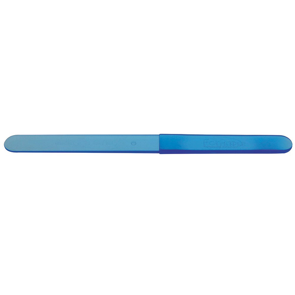 ForPro Professional Collection O-Files File Handles for O-Files Replaceable File System, Blue, Double-Sided Manicure Nail File Handles, 7.2” L x .63” W, 6-Count