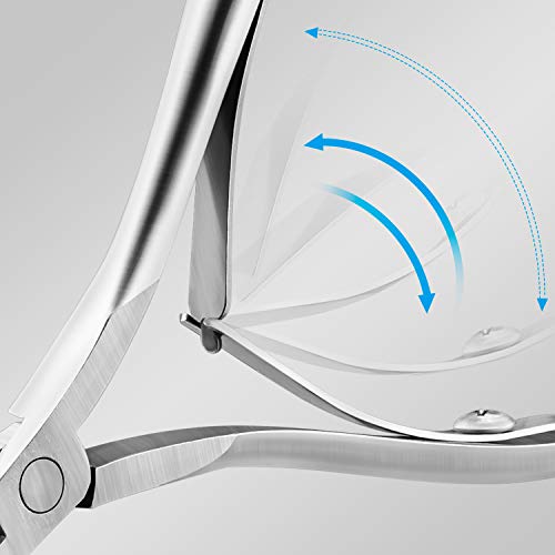 Mudder 4 Packs Cuticle Trimmer Upgraded Stainless Steel Cuticle Remover Nippers Kit with Pointed Blade Scissors Labor Saving Sharp Dead Skin Cutter for Fingernail Toenail Manicure Pedicure Tool