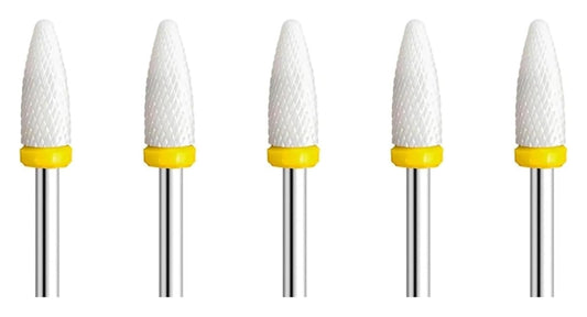 WWJN 5Pc Ceramic Nail Art Drill Bits Rotary Cutter Clean Apparatus for Manicure Nail Milling Machine Accessories Removal Nail Gel Tool
