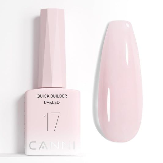 CANNI Quick Builder Nail Gel for Nails – 9ML Pink Soak-Off Nail Strengthening Gel for Apex Building DIY UV LED Manicure