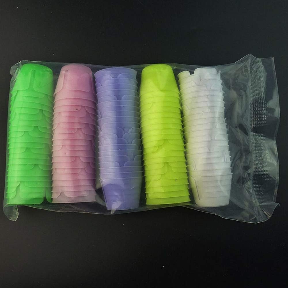 Easyinsmile Disposable Plastic Dappen Dish 100 PCS Small Plaster Cup Container for Dental Nails Acrylic Tattoo (Random Color)