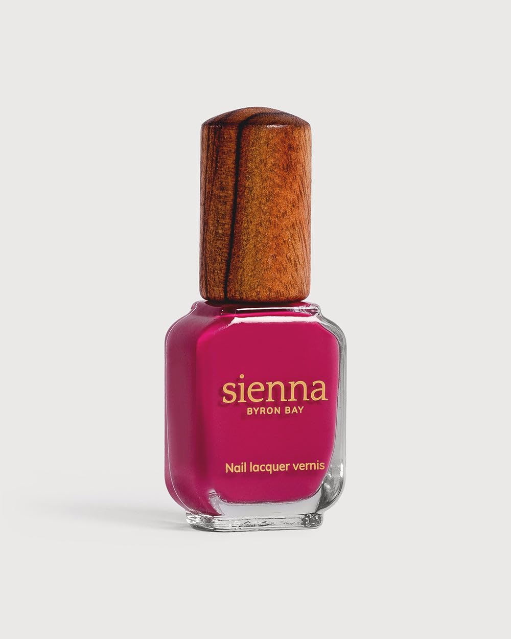 Sienna Byron Bay Goddess, Raspberry Pink Natural Nail Polish, Long-Lasting, Vegan & Cruelty- 10ml – .34 fl oz.
