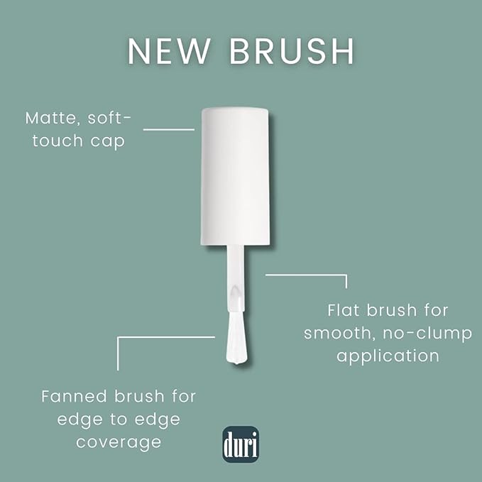 duri Nail Polish, 718 Warm Seduction, Warm Pastel Natural Pink, Full Coverage, Glossy Finish, Fast Drying, Soft Look, 0.5 Fl Oz