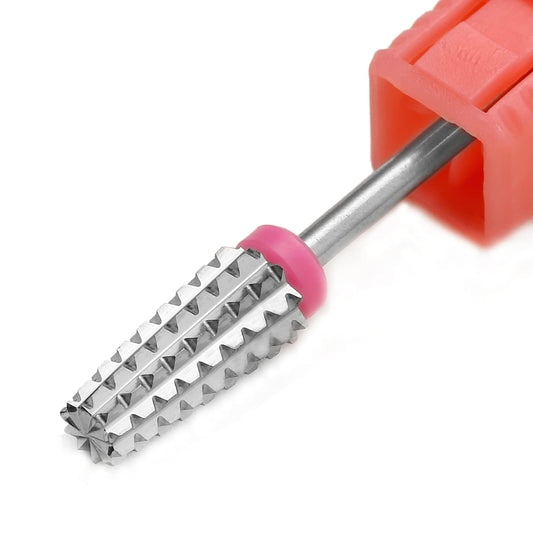 Nail Carbide 5 in 1 Nail Drill Bit,Two Way Use for Left and Right Handed,Acrylic or Hard Gel Remover Drill Machine Accessory (3XC)
