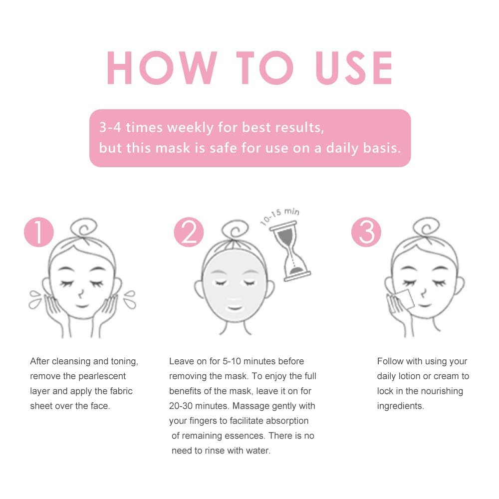 My Beauty Diary Black Pearl Brightening Facial Face Mask (8 Sheets)- New English Version