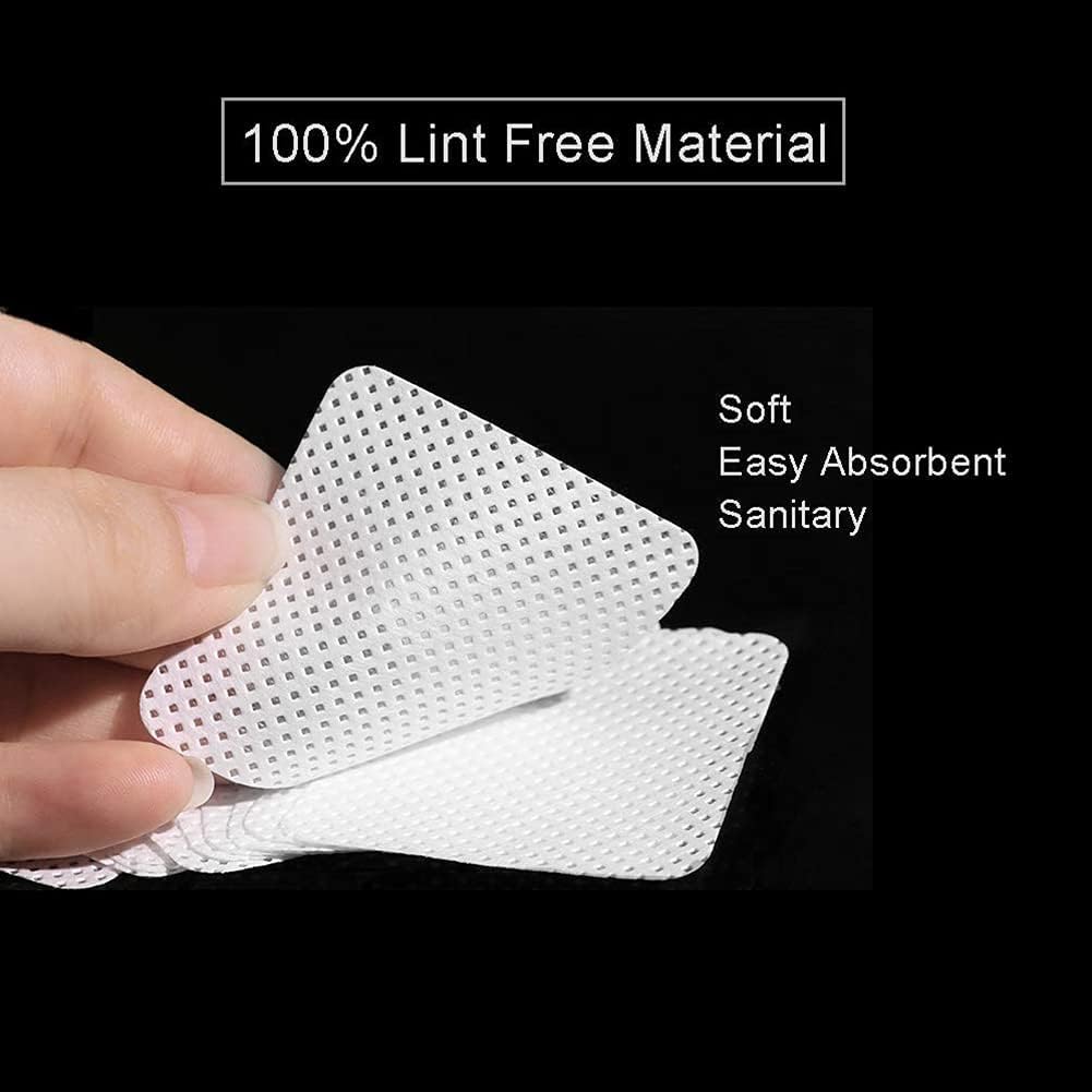 BLUERISE Lint Free Nail Wipes White 1200pcs Nail Polish Remover Pads Soft Absorbable Eyelash Extension Glue Cleaning Wipes