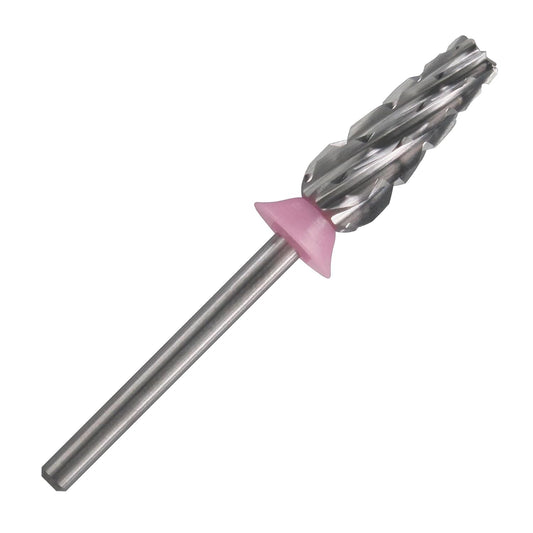 C & I Nail Drill Bit 6 in 1 Multi-function Rounded End E File, Tungsten Steel CNC Overall Cutting, Manicure Tool for Nail Tech Quick Remove Nail Gels, Acrylic Nails (Original, Triple Coarse -3XC)
