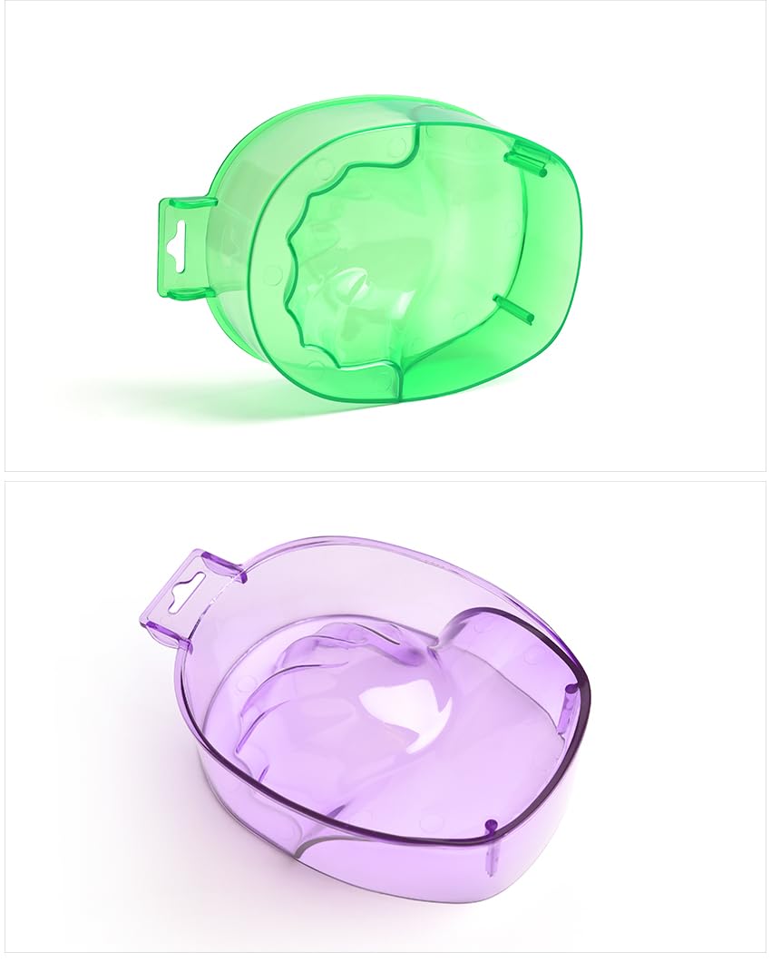 Nail Spa Soak Bowl Gel Polishing Remover Manicure Soaking Bowl Clear Acrylic Nail Soak Bowl Warm Water Bowl Hand Bowl With Handle Hand Care Tools, Green)
