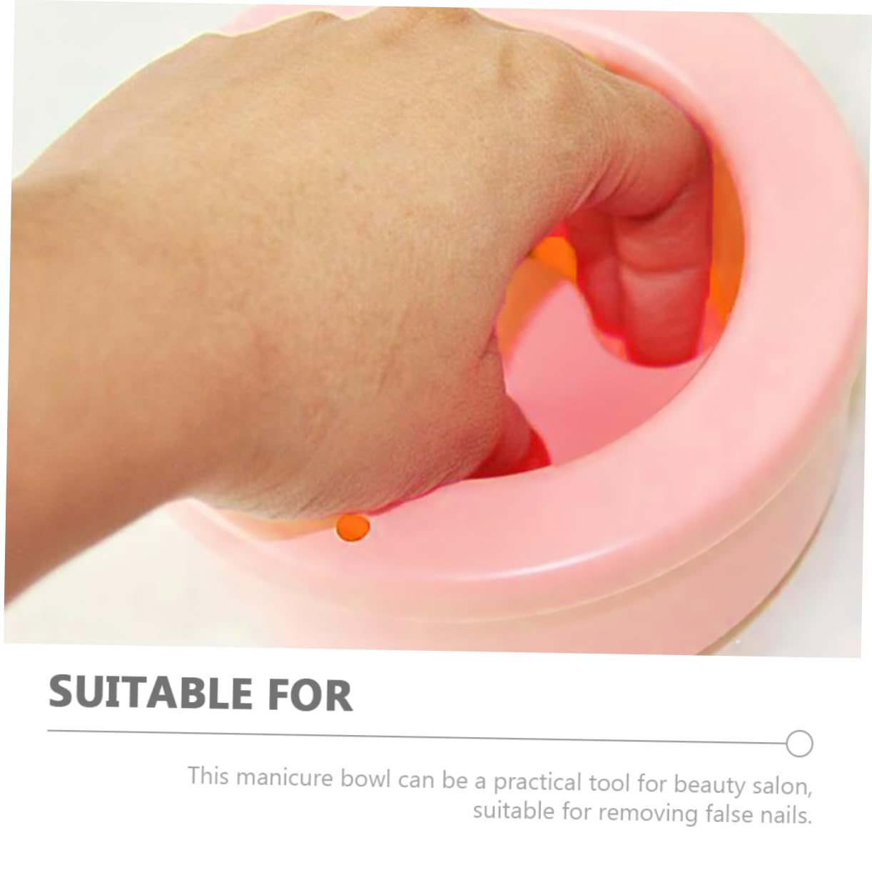 Ergonomic Nail Soaking Bowl Plastic Manicure Bowl for Gel Nail Polish Removal
