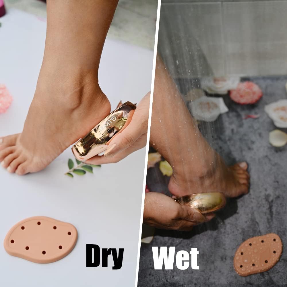 Nano Glass Foot File Callus Remover - Crystal Glass Pedicure Foot Care Foot Scrubber Painless Dry and Wet Use for Hard Skin Calluses Removal (Gold)