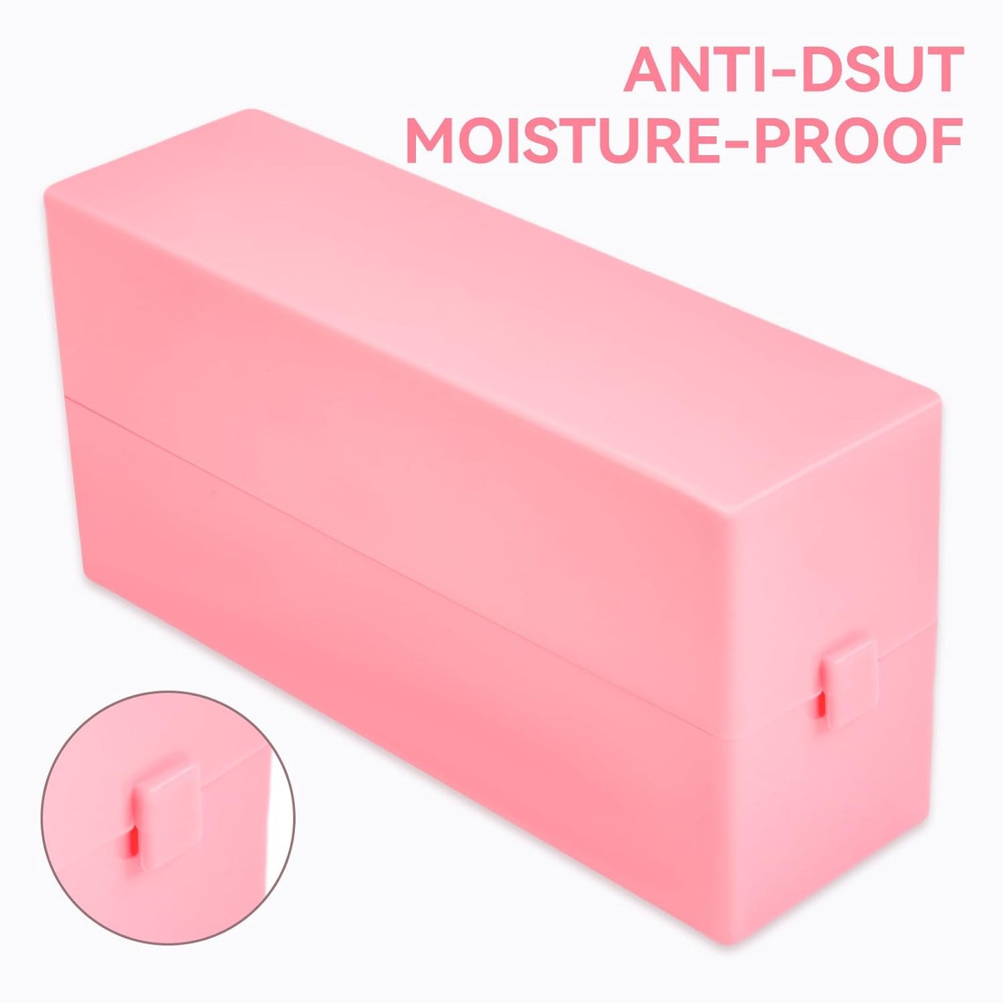 Makartt Nail Drill Bits Holder,Dustproof Stand Displayer Organizer Container Case 30 Holes drill bit holder nail tech Professional Nail art Tools(Not Inlcude Drill Bits,Light Pink)