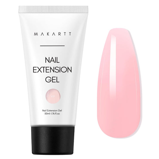 Makartt Poly Nail Gel: 50ML Strong Builder for Nails, Rose Nude Pink Color for Extension, Multifunctional Strengthener Hard Gels, Long-Lasting, Easy-to-go Manicure Supplies for DIY at Home Salon-VIP