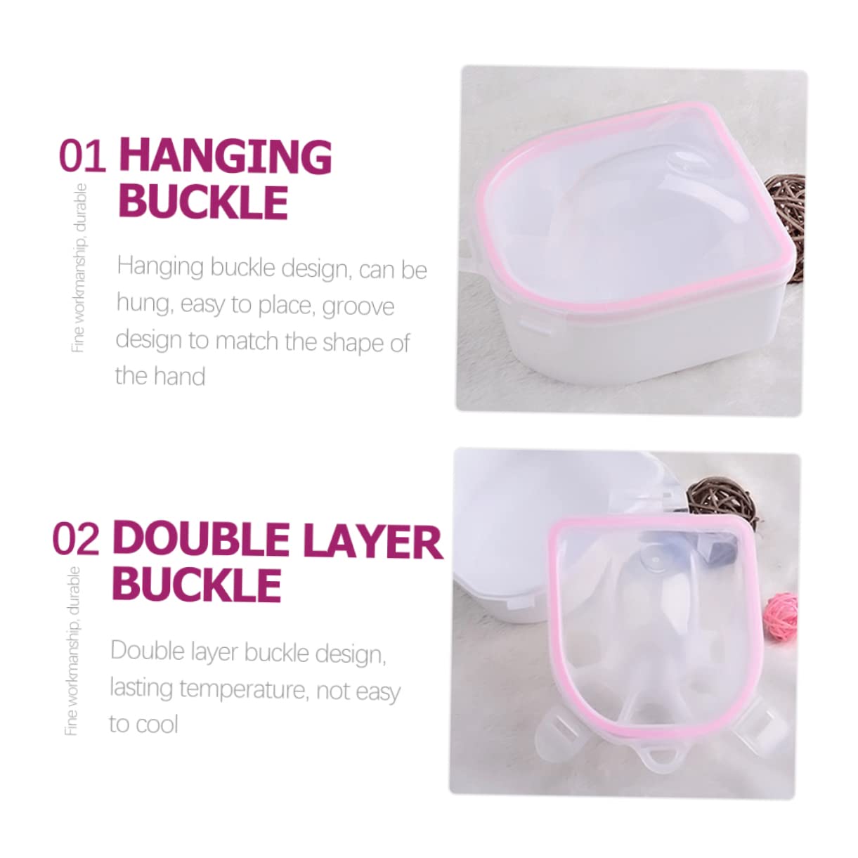 minkissy 2pcs Spa Nail Soaking Bowl for Manicure Soak off Bowl Tools for Nail Art Supplies