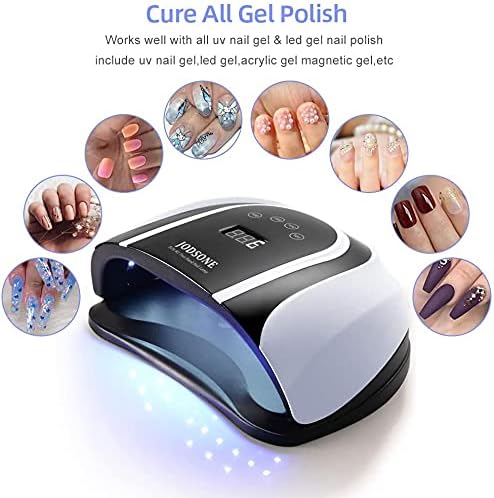 JODSONE 120W U V LED Nail Lamp for Two Hand, Led Light for Gel with 54 Pcs Light Bead, Quick Curing Gel Polish, Nail Dryer Suitable Salon and Home Use, Black