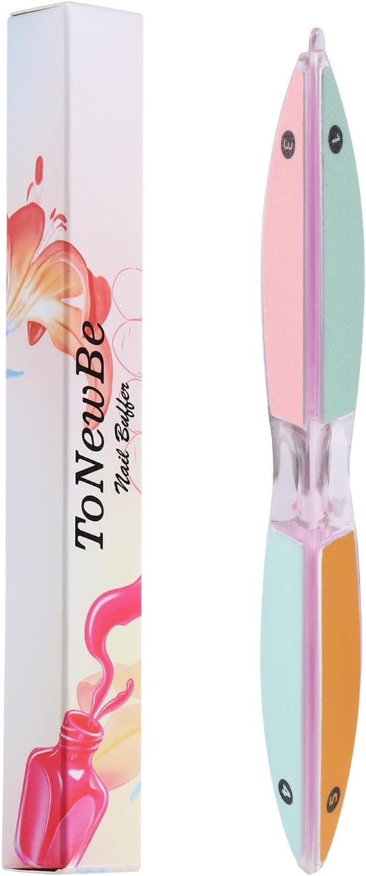 6 Sided Nail File and Nail Buffers, Multi-Functional Nail File for Shaping and Polishing, Gifts for Women, Stocking Stuffers, Nail Care Tool, All-in-One Shaping & Buffing