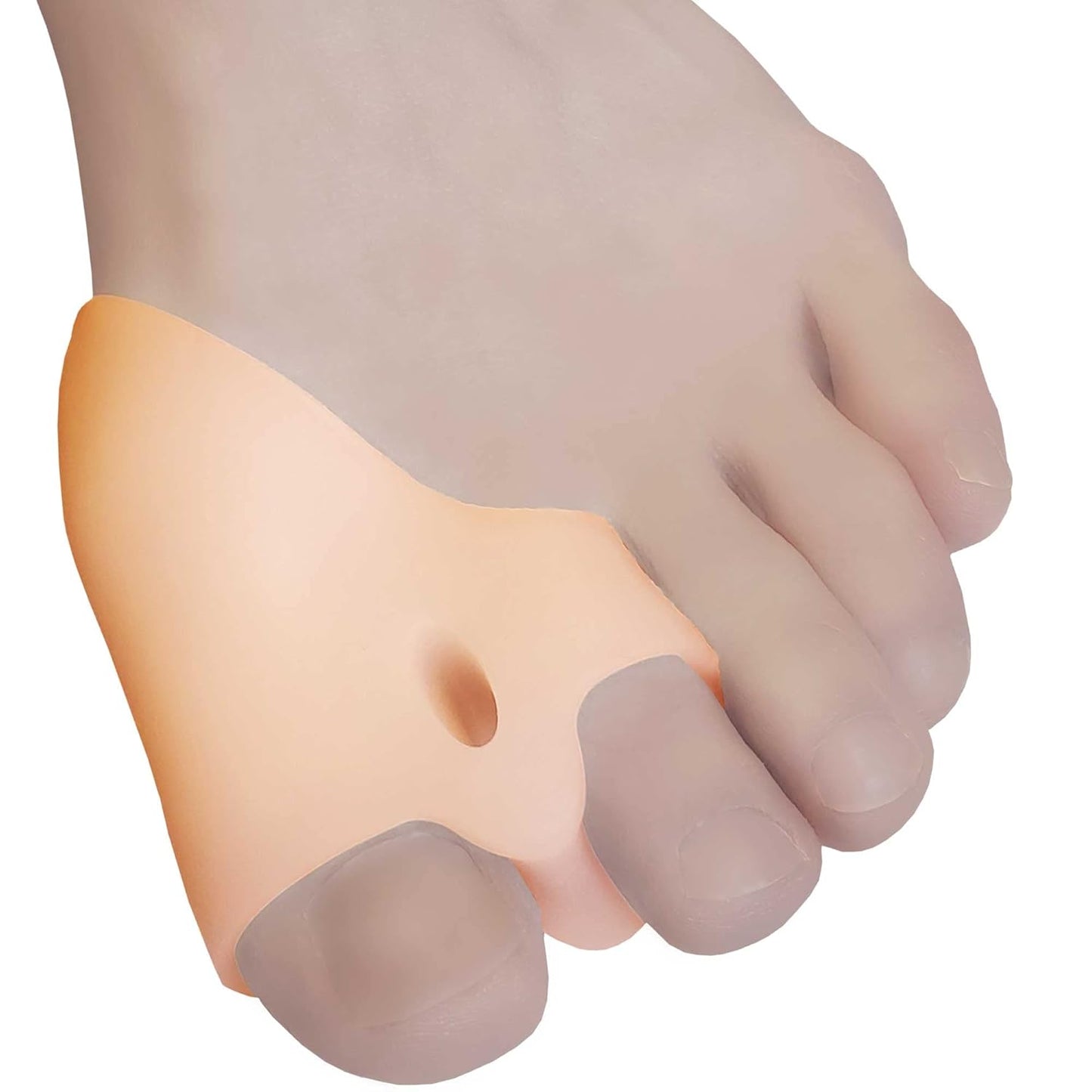 Chiroplax Bunion Corrector for Women & Men Relief Cushion Pads Hallux Valgus Guard Toe Separator Straightener Splint Protector Shield Spacer Sleeve Cover (4 Pads w/Shims, Small)