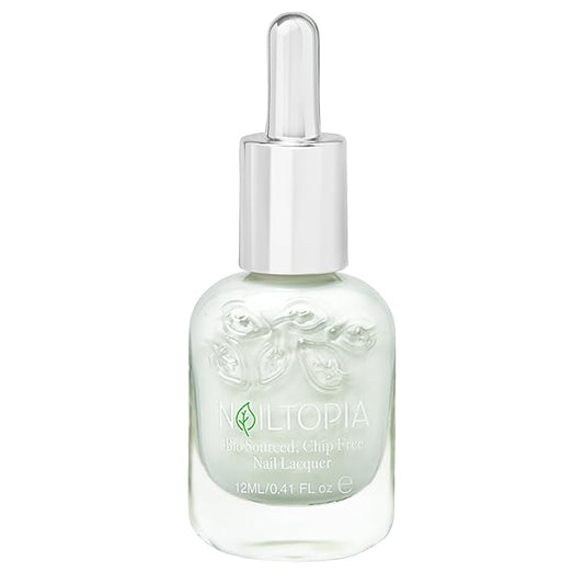 Nailtopia - Plant-Based Chip Free Nail Lacquer - Non Toxic, Bio-Sourced, Long-Lasting, Strengthening Polish - So Fresh, So Clean (White) - 0.41oz