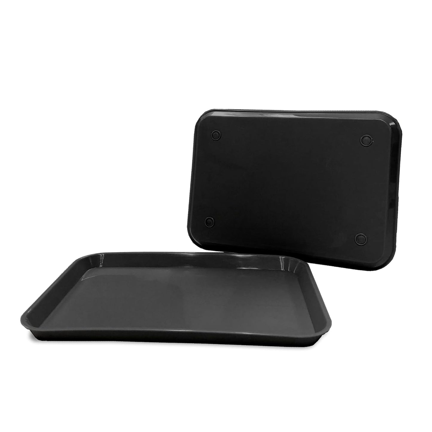 Black Dental Autoclavable Plastic Instrument Set Up Flat Tray (13.25 Inches x 9.75 Inches, Size B) by PlastCare USA