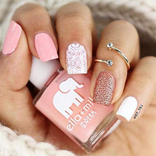 ella+mila Professional, Quick Dry, Long-Lasting & Chip-Resistant Pink Nail Polishes (Bubble Trouble - 0.45 fl oz)
