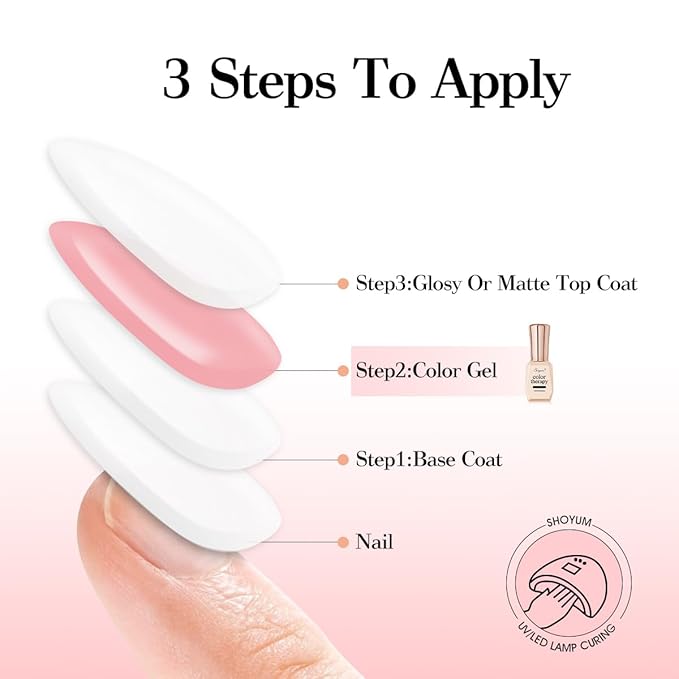 Jelly Nude Gel Nail Polish, 15ml Sheer Pink Translucent Soak Off Gel Polish, UV Light Cure for Nail Art DIY X07