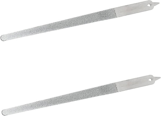 Diamond Dust Nail File - Stainless Steel Nail Dresser Nail Buffering Files - 2PC 6inch