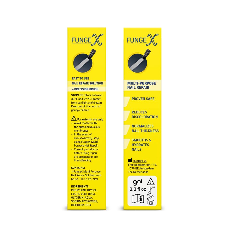 Multi Purpose Nail Repair Brush - Finger & Toenails - Reduces Discoloration & Normalizes Nail Thickness