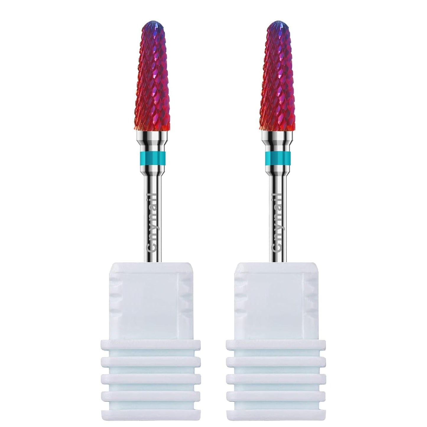 3/32" 2PCS Clean Cone Bits Medium Grit Carbide Cuticle Cleaner Bit for Electric Nail Drills – Professional Manicure Tool for Nail Salons and Home Use (M Grit. Purple)