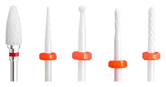 WWJN 5Pc Ceramic Nail Art Drill Bits Rotary Cutter Clean Apparatus for Manicure Nail Milling Machine Accessories Removal Nail Gel Tool