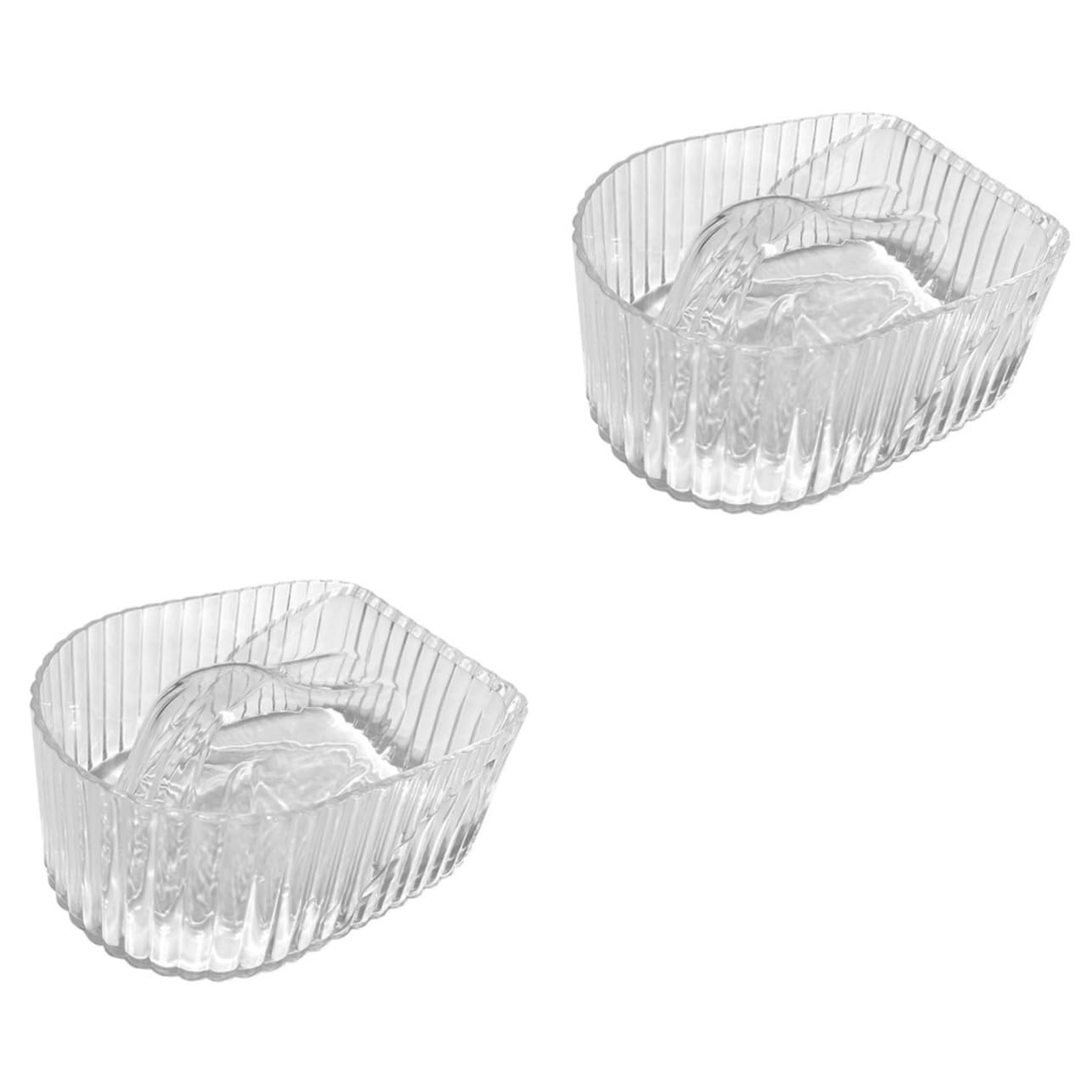 2pcs Clear Nail Soaking Bowl Manicure Soak off Bowl for Gel Polish Removal Nail Removal Tool for Salon Home Use for Cuticle Softening