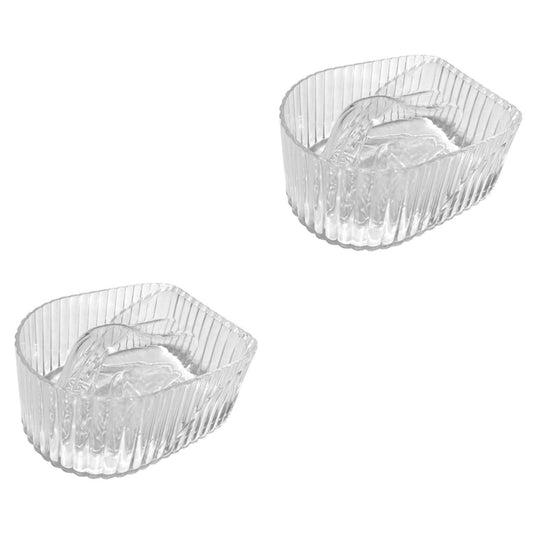2pcs Clear Nail Soaking Bowl Manicure Soak off Bowl for Gel Polish Removal Nail Removal Tool for Salon Home Use for Cuticle Softening