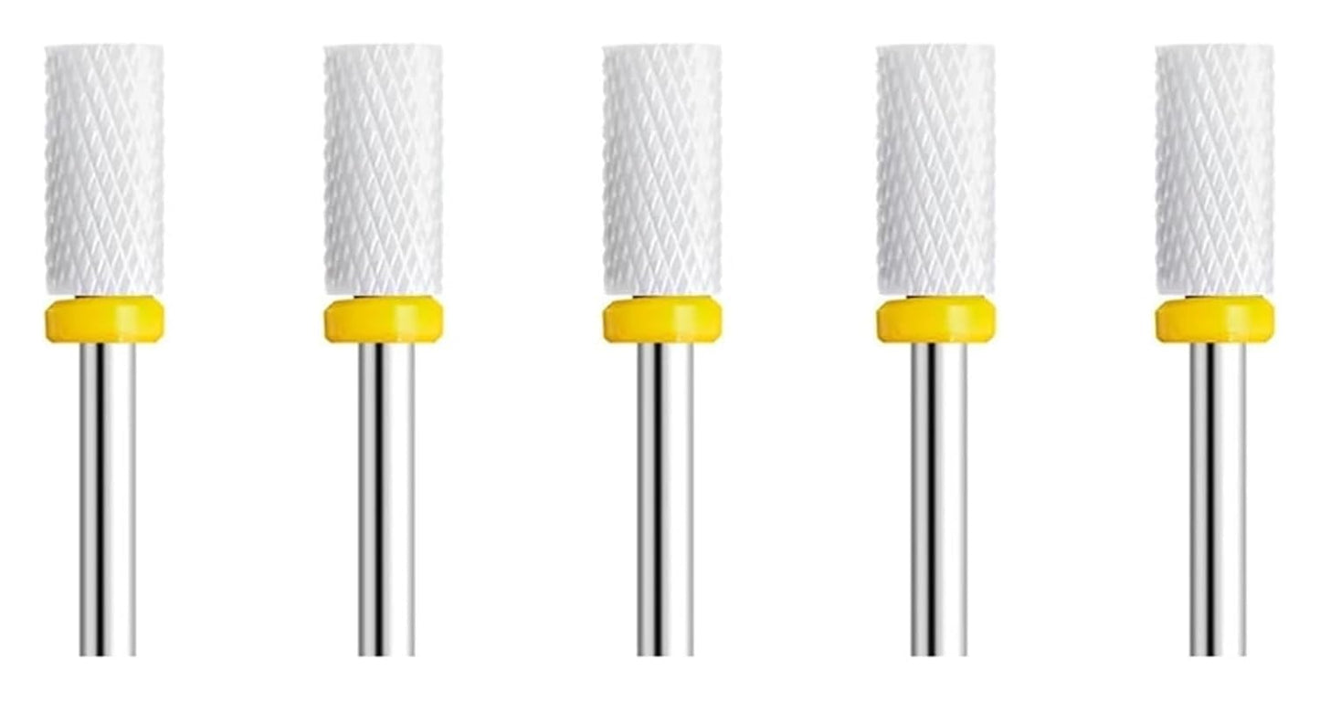 WWJN 5Pc Ceramic Nail Art Drill Bits Rotary Cutter Clean Apparatus for Manicure Nail Milling Machine Accessories Removal Nail Gel Tool