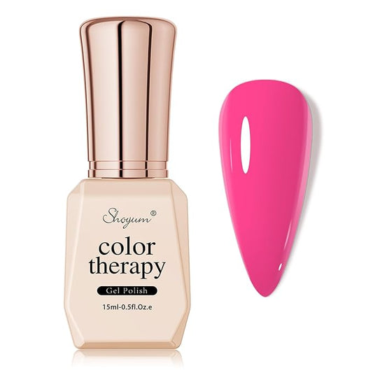 Gel Nail Polish, 1Pcs 15ML Hot Pink Gel Polish Bright Summer Neon Colors Gel Polish Soak Off Starters Nail Art Salon Manicure Design at Home Girlfriend Gift for Holidays 2024 Nails