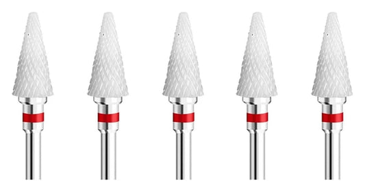 WWJN 5Pc Ceramic Nail Art Drill Bits Rotary Cutter Clean Apparatus for Manicure Nail Milling Machine Accessories Removal Nail Gel Tool